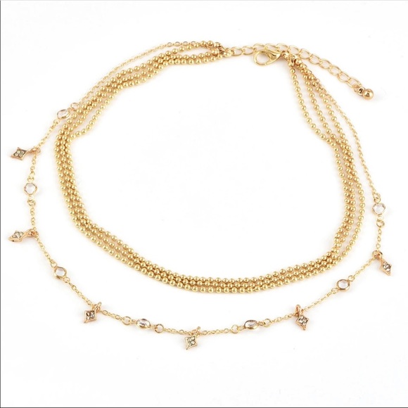 “JILL” Necklace: Boho, Stars, Gold chain - Picture 3 of 3